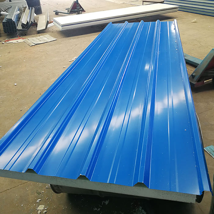 EPS Wall and Roof 50mm Sandwich Panels Use for Cheap ISO Single Span Sketchup Steel Structure Food Warehouse Factory