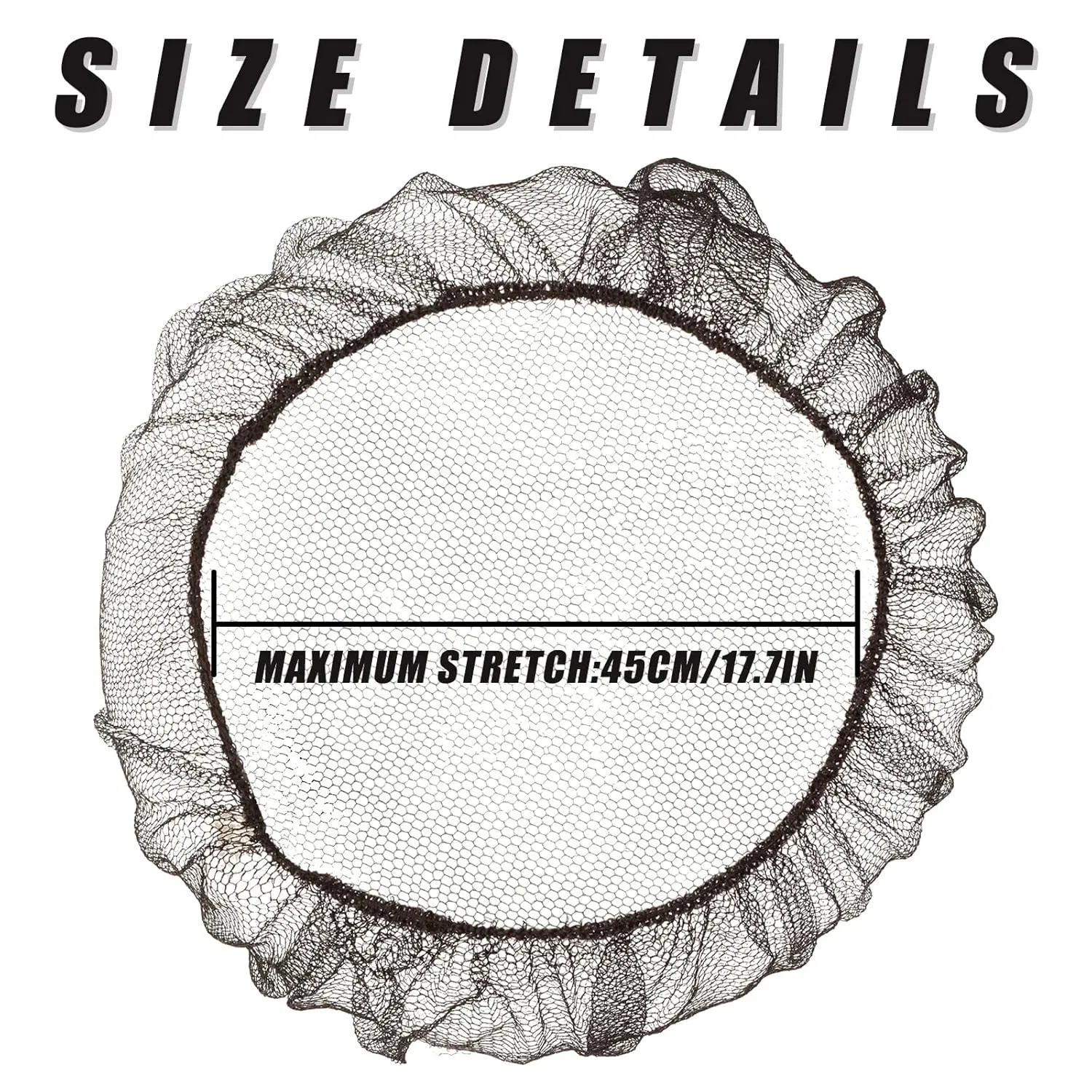 White High Quality Durable Disposable Dust-Proof Nylon Mesh Hairnet Cap