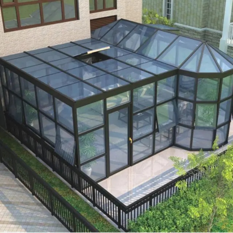 Put on Existing Wall Glass or Polycarbonate Roof Stainless Steel or Aluminum Frame Lean to Greenhouse/Sunroom