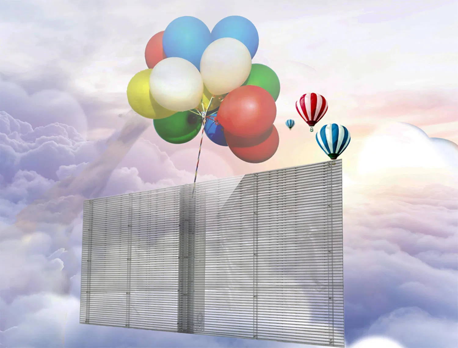 Super Bright Outdoor Commercial Advertising Rental Transparent LED Display Screen
