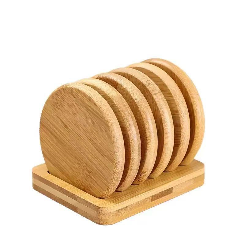 Home Use Customizable Bamboo Cup Circle Pad Plate Mat Dish Heat Insulation Pads