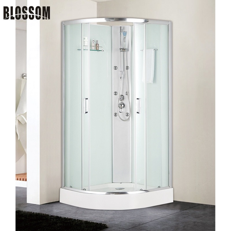 Black Framed Bathroom Sliding Doors Complete Hydro Massage Shower Cabin