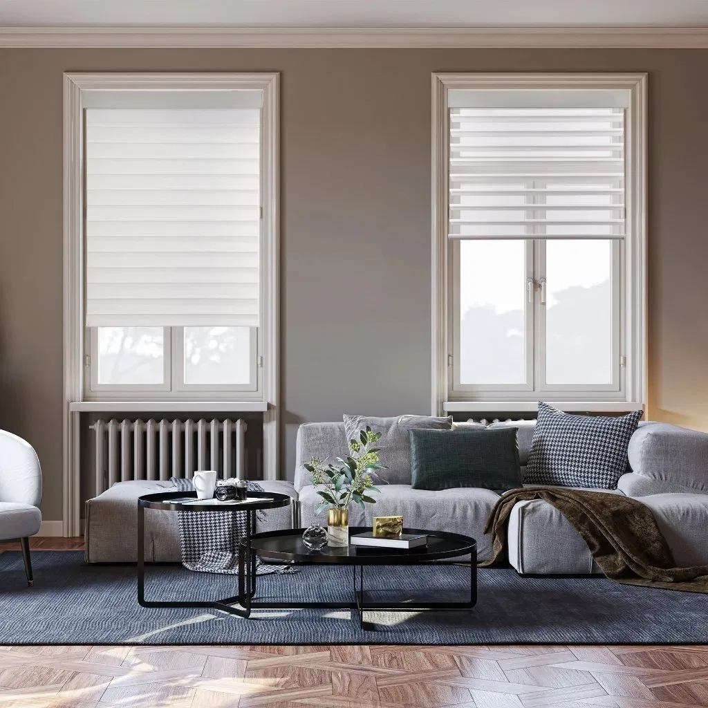 Sisheng Factory Price Blackout Shangrila Blinds with Intelligent Control for Indoor