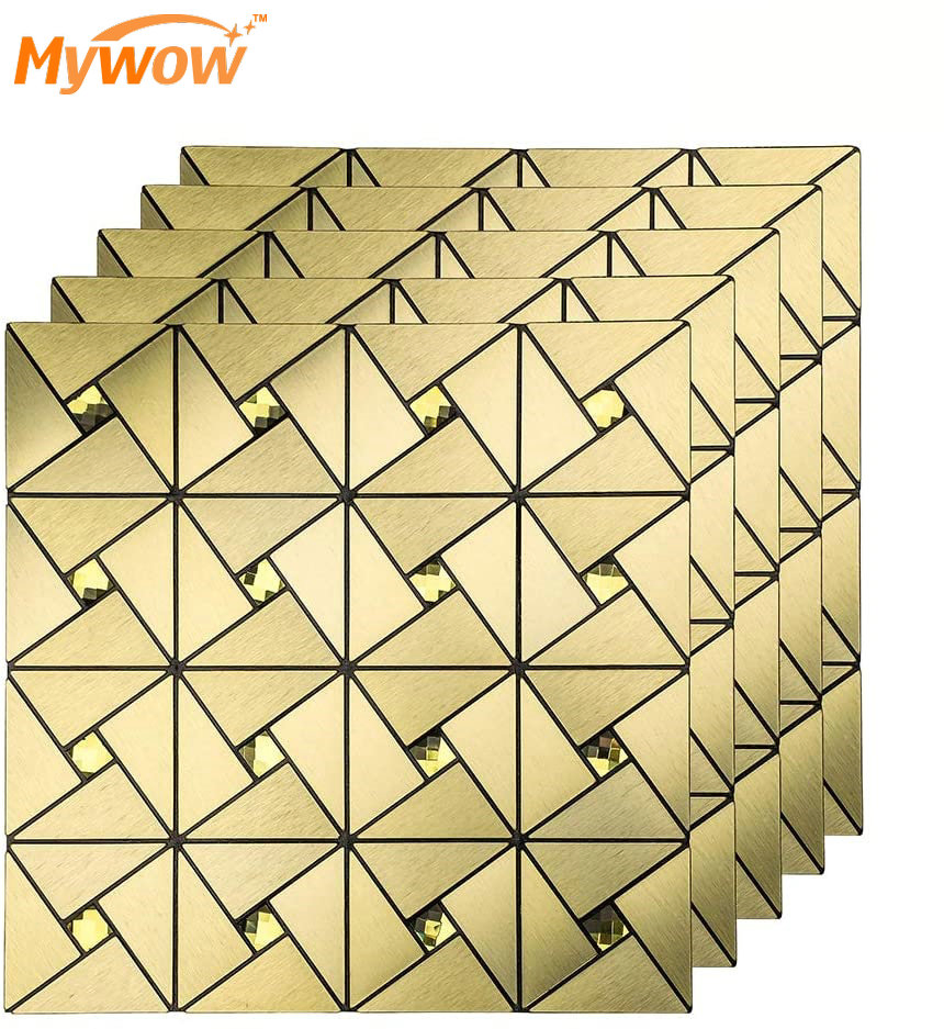 Самоклеящаяся 3D панель из стеклянной мозаики 30x30 см