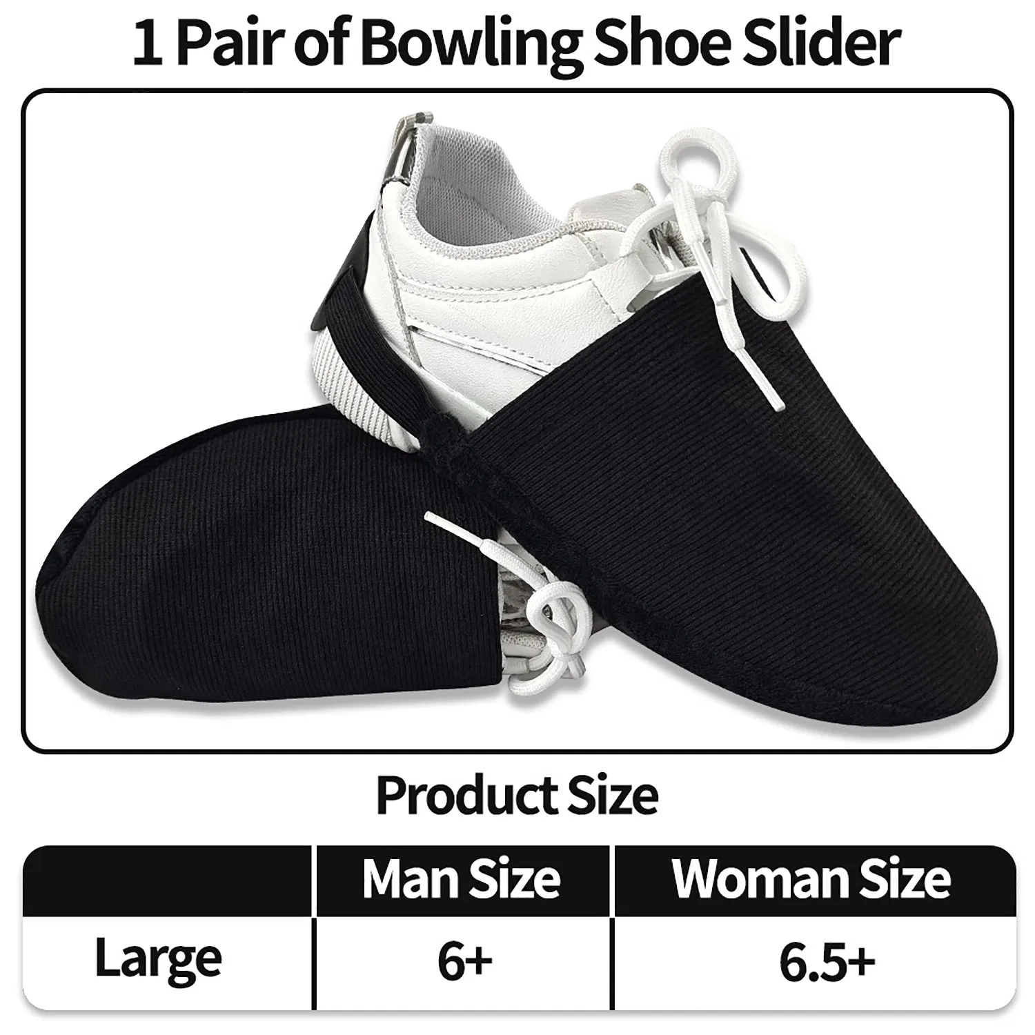 Relaxing Bowling Shoe Cover 2 Pieces Sliding Accessories to Protect Boots Bl22596