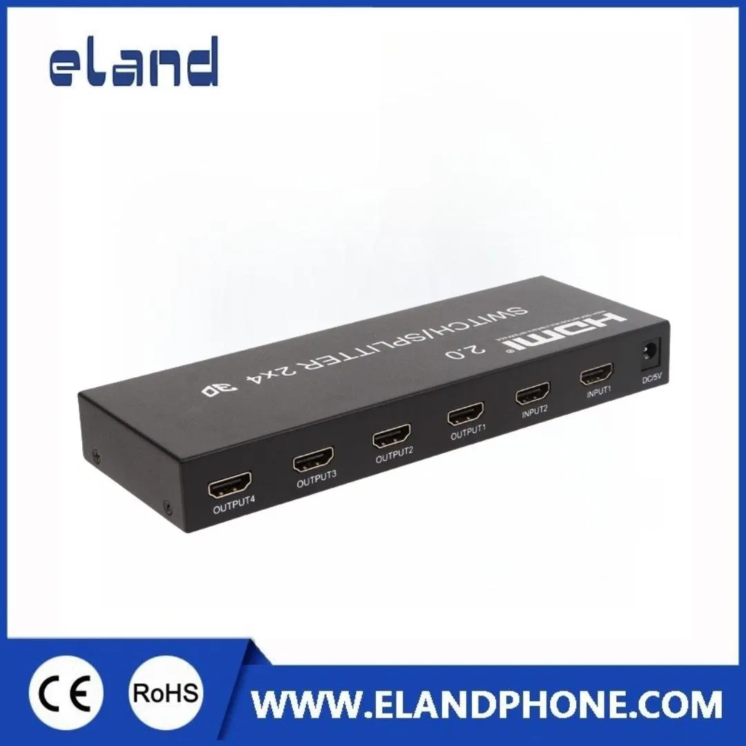 Коммутатор HDMI 2.0 2x4, 4K