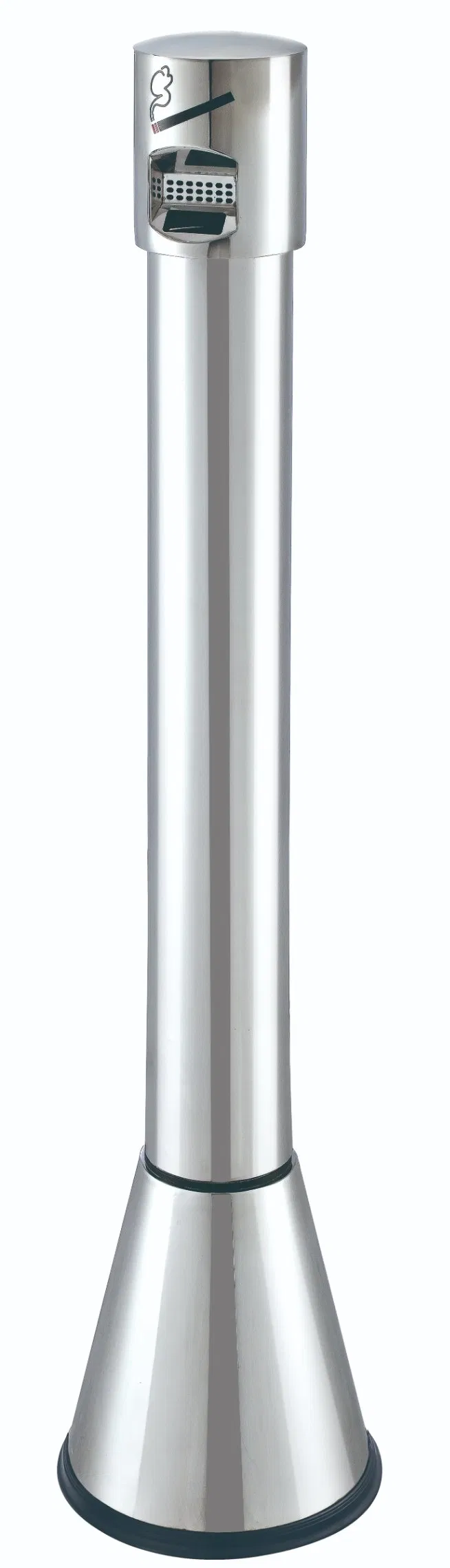 Outdoor Public Metal Smoke Ash Receptacle Stainless Steel Ashtray