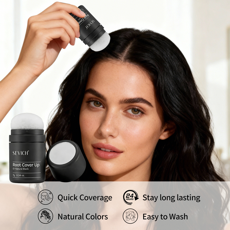 New Long Lasting Root Cover up Powder Natural Grey Hair Concealer Hairline Powder Waterproof
