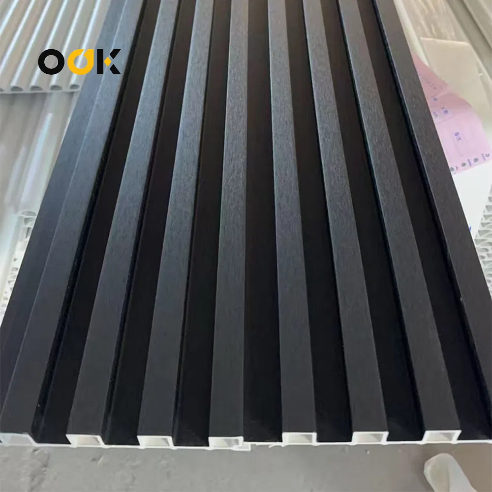 1waterproof Fireproof Wood Composite Panel Smooth Installation Akupanel Aku WPC 3D Slat Cladding Wall Panel Interior Polyester Fiber Decorative Panel