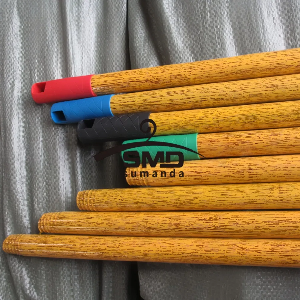 Wood PVC Coated Broomsticks Wooden Mop Handle
