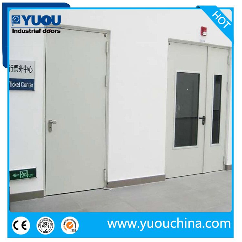 High Quality China Standard Certification 90 180 Minutes Fire Rated Proof Glazed Metal or Stainless Steel Emergency Escape Exit Steel Door