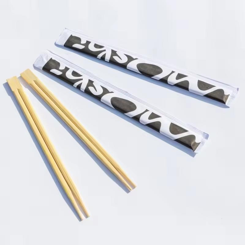 High Quality Disposable Custom Logo Bamboo Chopstick with Individual Wrapped Package