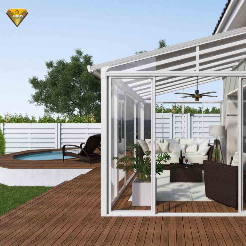 Modern Aluminium Glass House for Stunning Winter Gardens