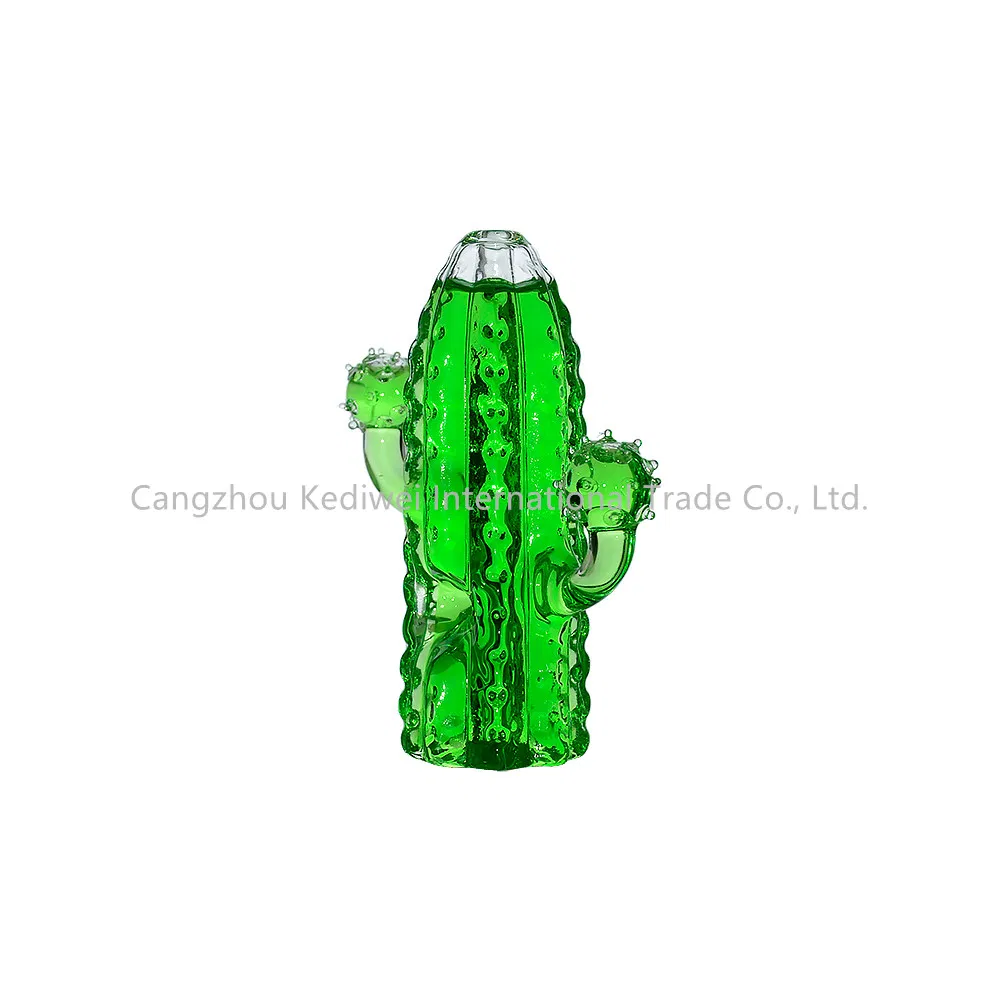 Wholesale Glycerin Cactus Design Glass Hand Pipe Smoking Pipe Oil Burner