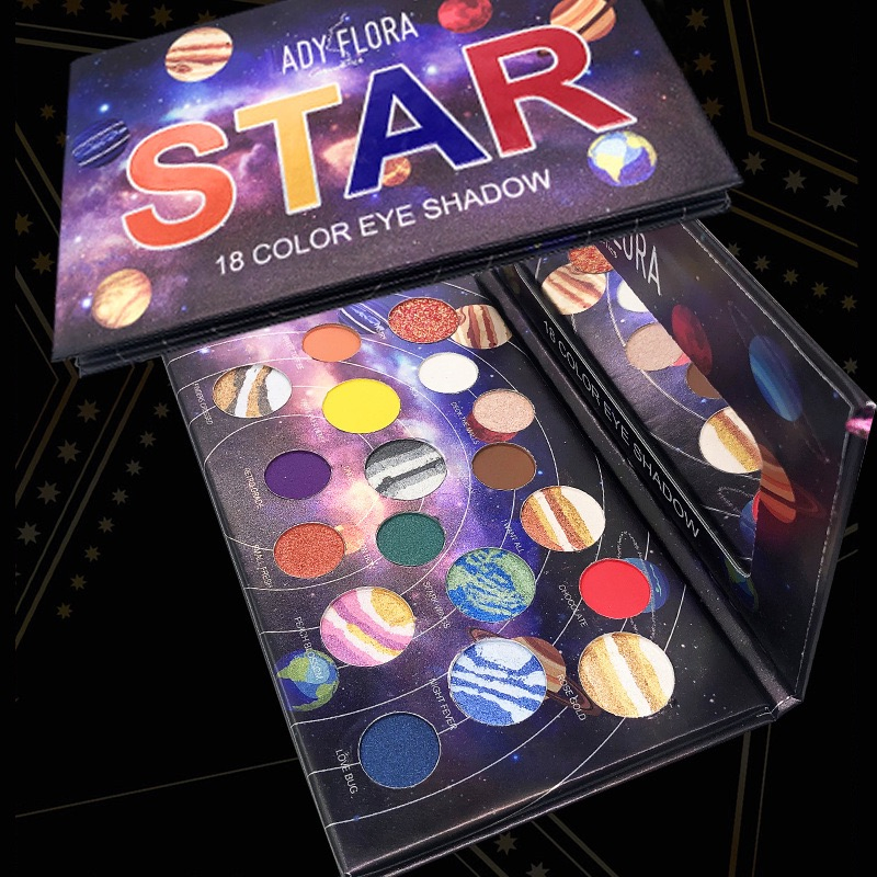 New Spot Solar System 18 Color Eyeshadow Pearlescent Anti-Level Price Eyeshadow Palette