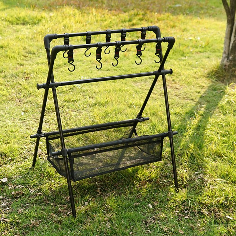 Outdoor Camping Folding Storage Rack Aluminum Alloy Car Mounted Clothes Drying Storage Rack