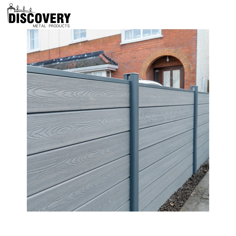 Waterproof and Weather-Resistant Custom Color Second Generation Co-Extruded Wood Plastic WPC Fencing with Aluminum Posts for Outdoor Garden