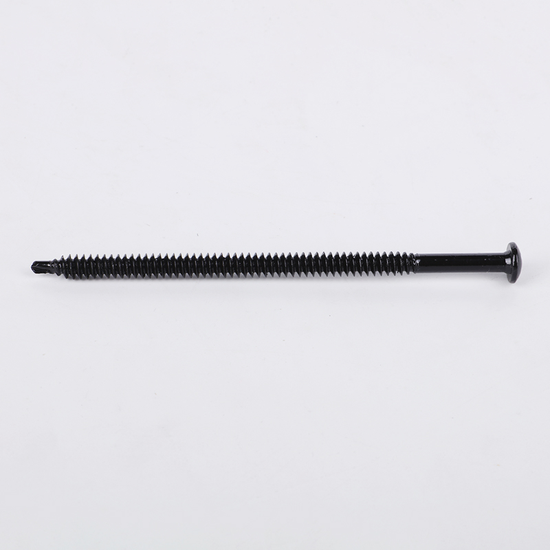 3" to 24" Truss Head Long Roofing Screw Black with Wave Washer