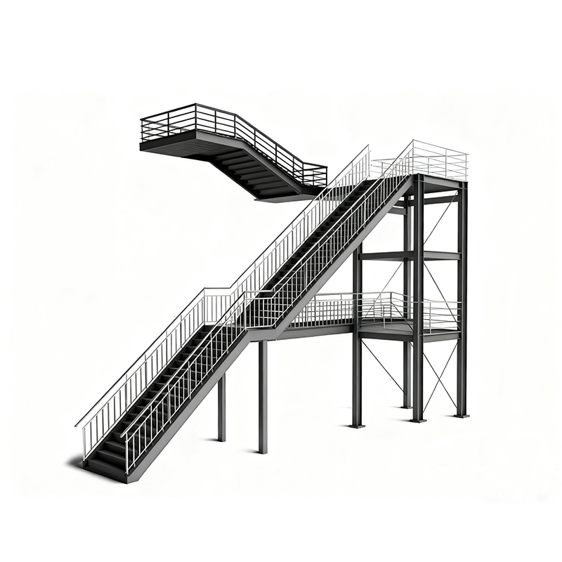 Long-Lasting Steel Structure Stairs for Industrial Use and Design