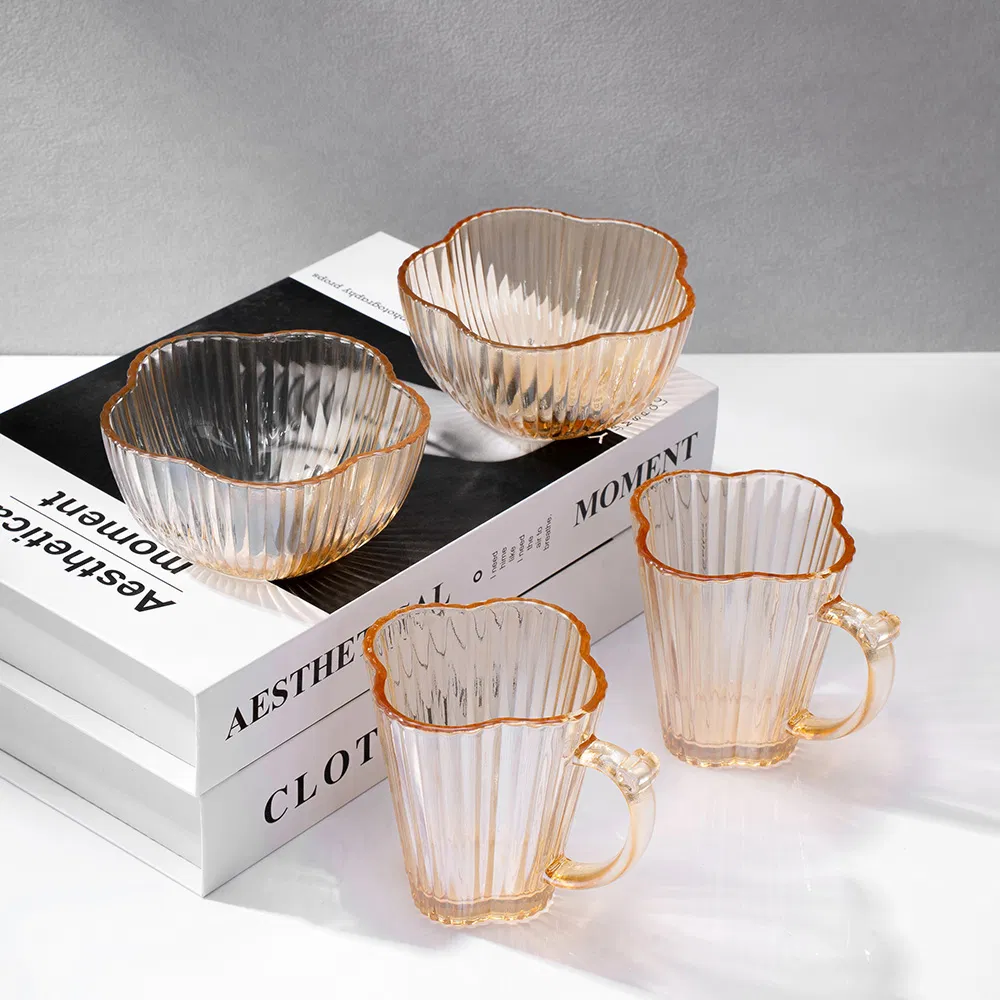 Custom 250ml Empty Glass Salad Bowl Wholesale New Design for Serving Fruit, Ice Cream, Candy