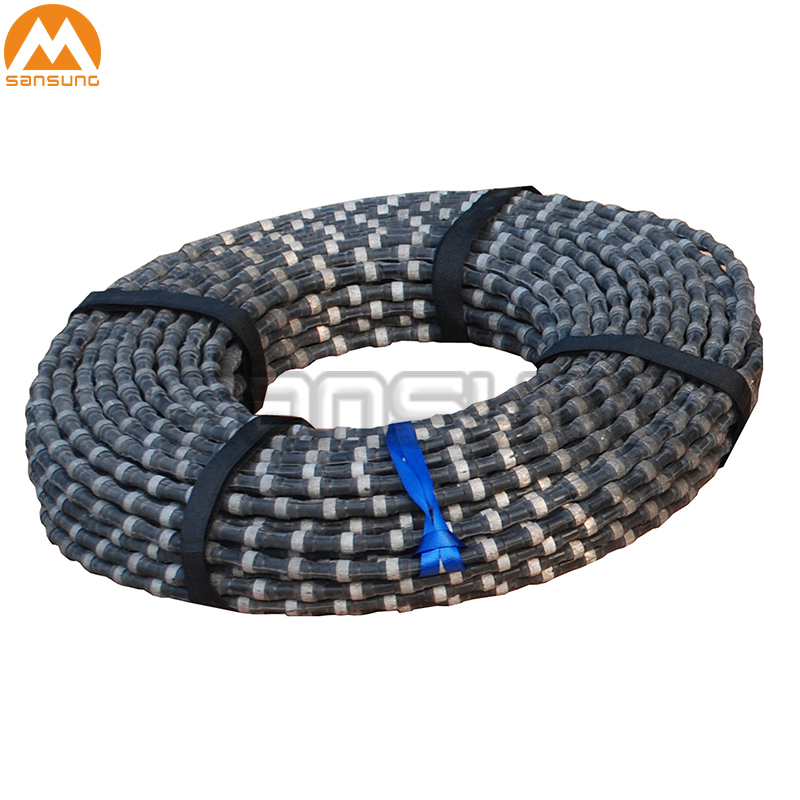 Marble and Granite Quarry Stone Block Extraction Rubberized Diamond Wire