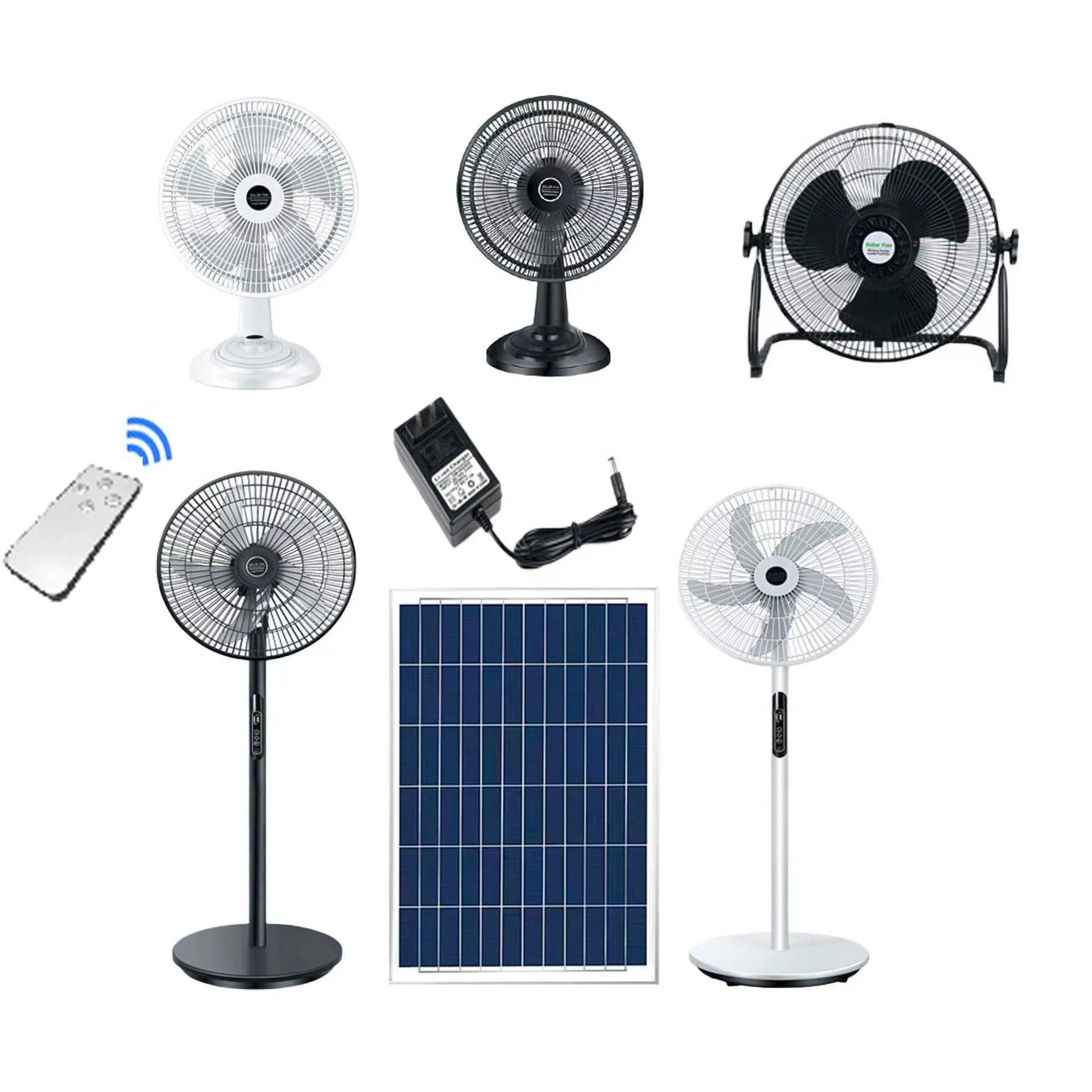 16 Inch Solar Powered Quiet Stand Fan