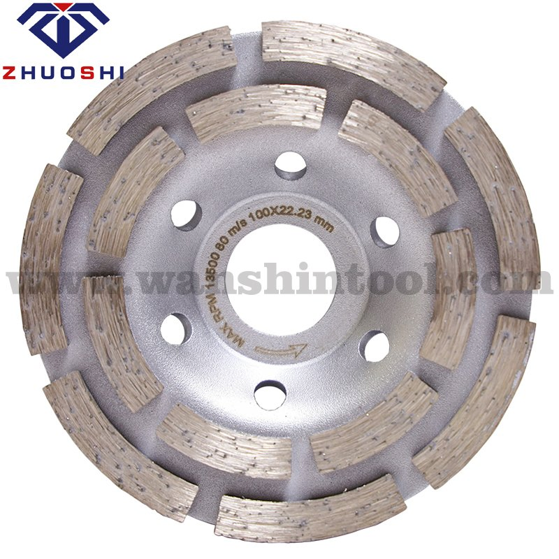 Europe Popular Cold Pressed Double Row Cup Wheel Concrete Polishing Cup Wheel