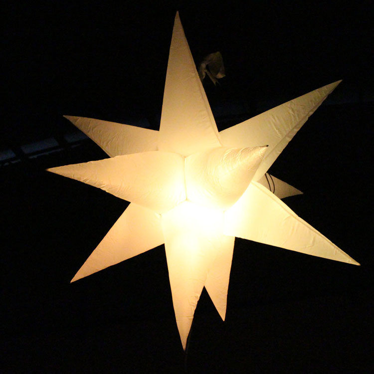Colorful Changing Hanging Giant LED Inflatable Star for Event Decoration