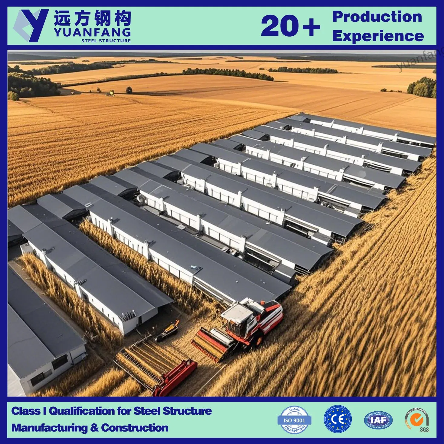 Modular & Prefabricated Steel Structure Building of Steel Structure Chicken House / Warehouse for Factory