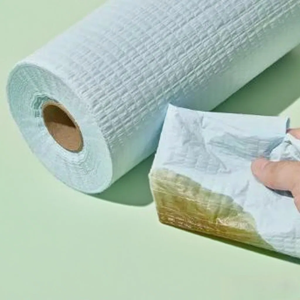 Perforated Medical/Kitchen Scrim Paper Rolls Degradable Dustless Wood Pulp Free of Fluorescent Agents