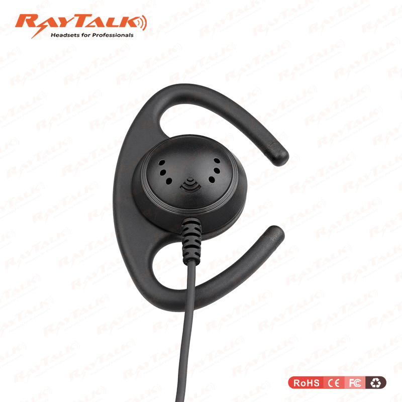 Open D Shape Listen Only Earpiece with 3.5mm or 2.5mm Jack