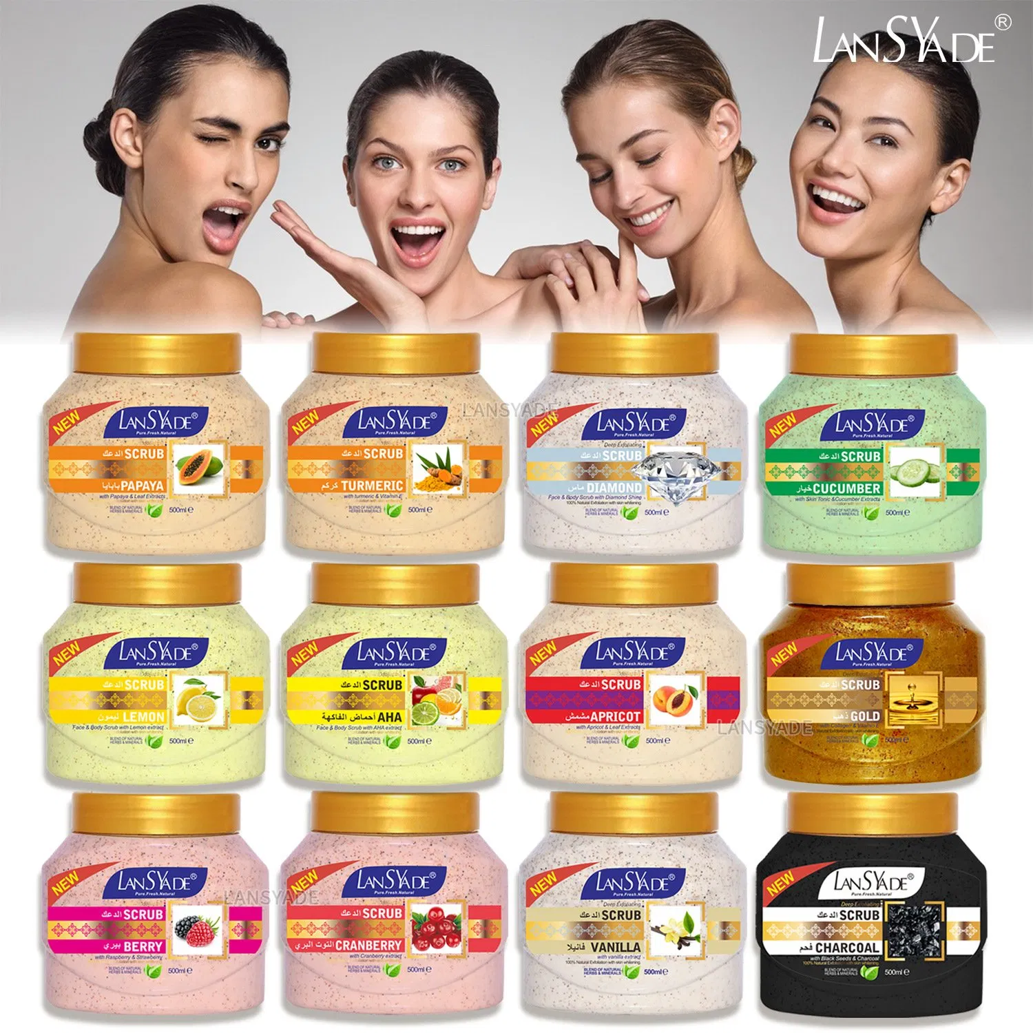 Whitening Scrub Body Repair Anti Dark Spot Anti-Aging Skin Care Turmeric Scrub