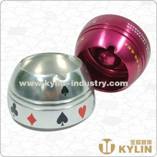 Hot Sale Customized Logo Cigarette Round Aluminum Ashtray Home Creative Bar Portable Retro Cigar Metal Ashtray