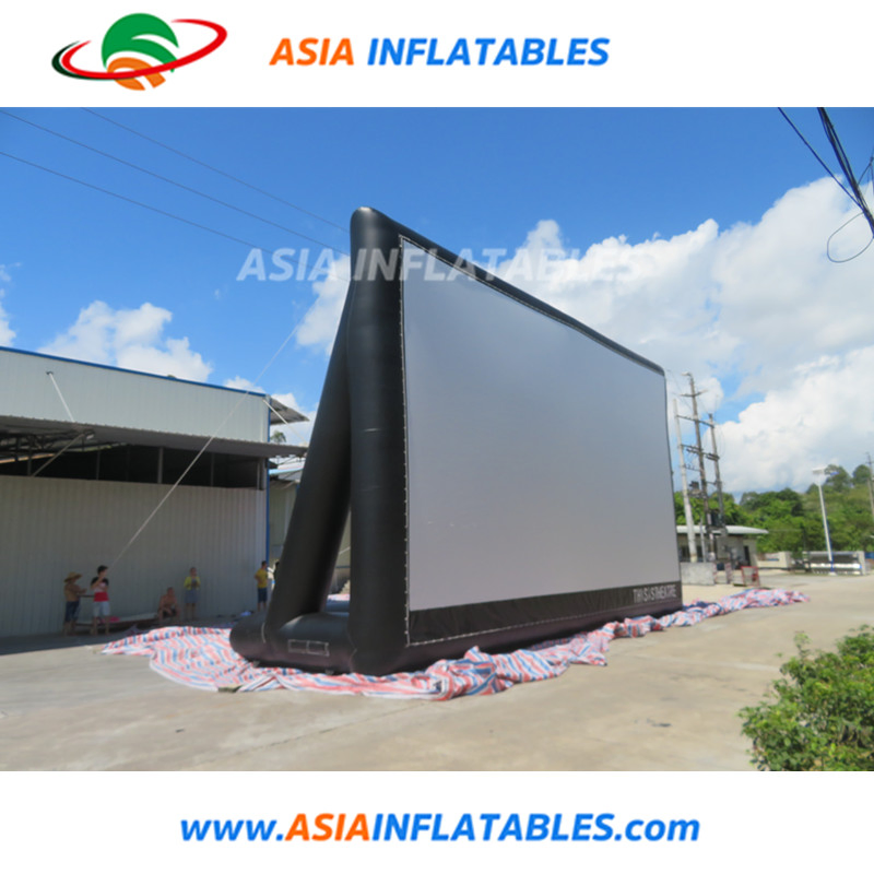 Blow up Inflatable Movie Screen with Projector Rear Projection Cinema Screen