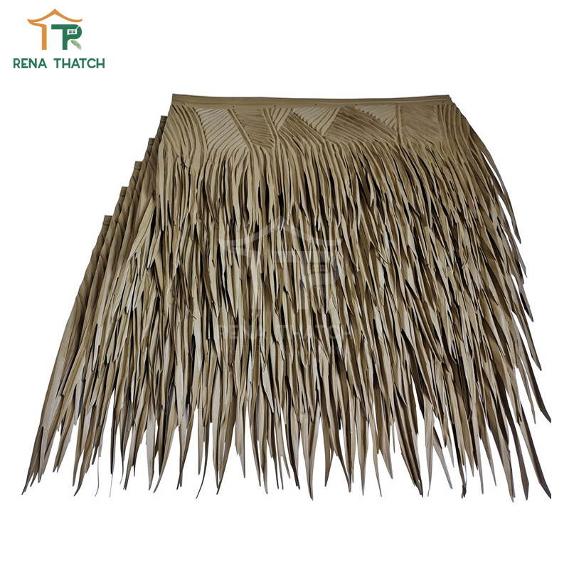 Fireproof Artificial Thatch Plastic Palm Thatch Synthetic Palm for Beach and Gazebo
