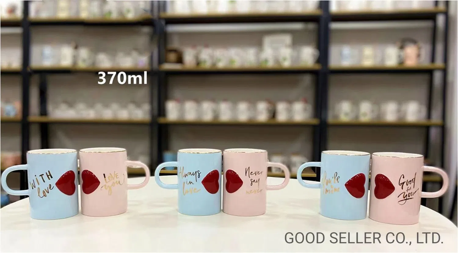 Wholesale Valentine′ S Day Gift Couple Cup Coffee Cartoon Mug Ceramic Mug