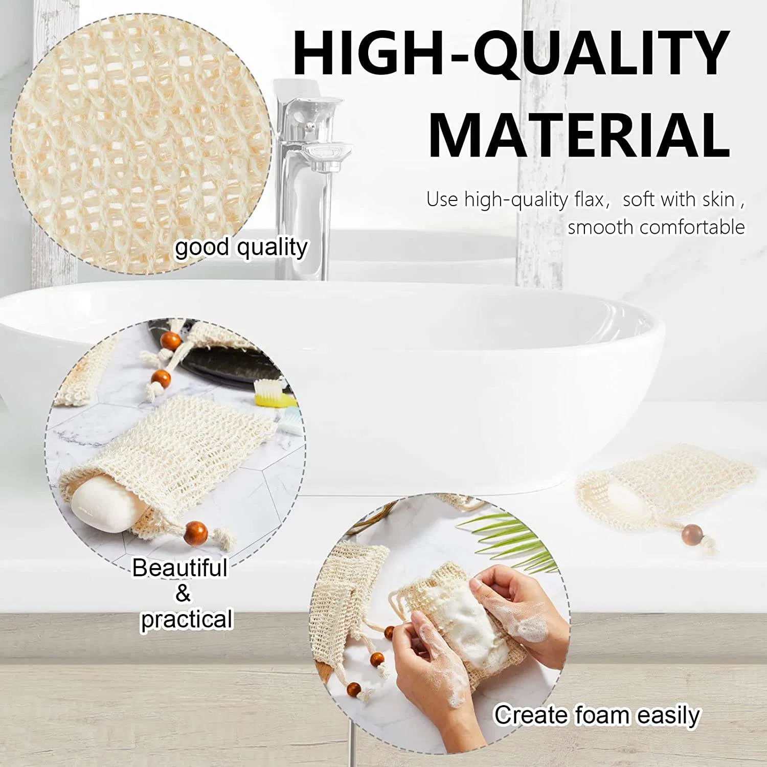 Sisal Soap Saver Bag Exfoliating Soap Pouch