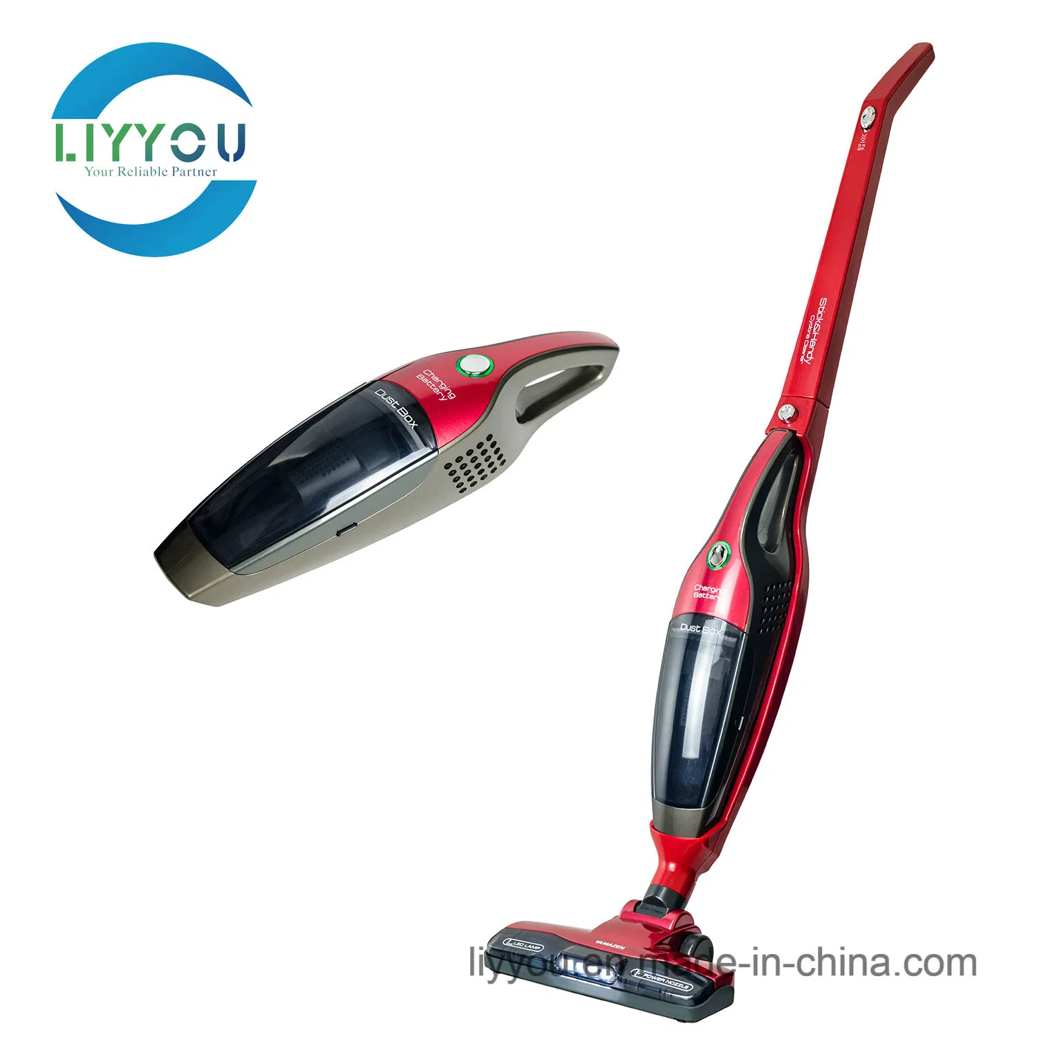 Ly121 Cordless Upright Vacuum Cleaner 2 In1 Stick and Handheld Car Home Cleaning Machine