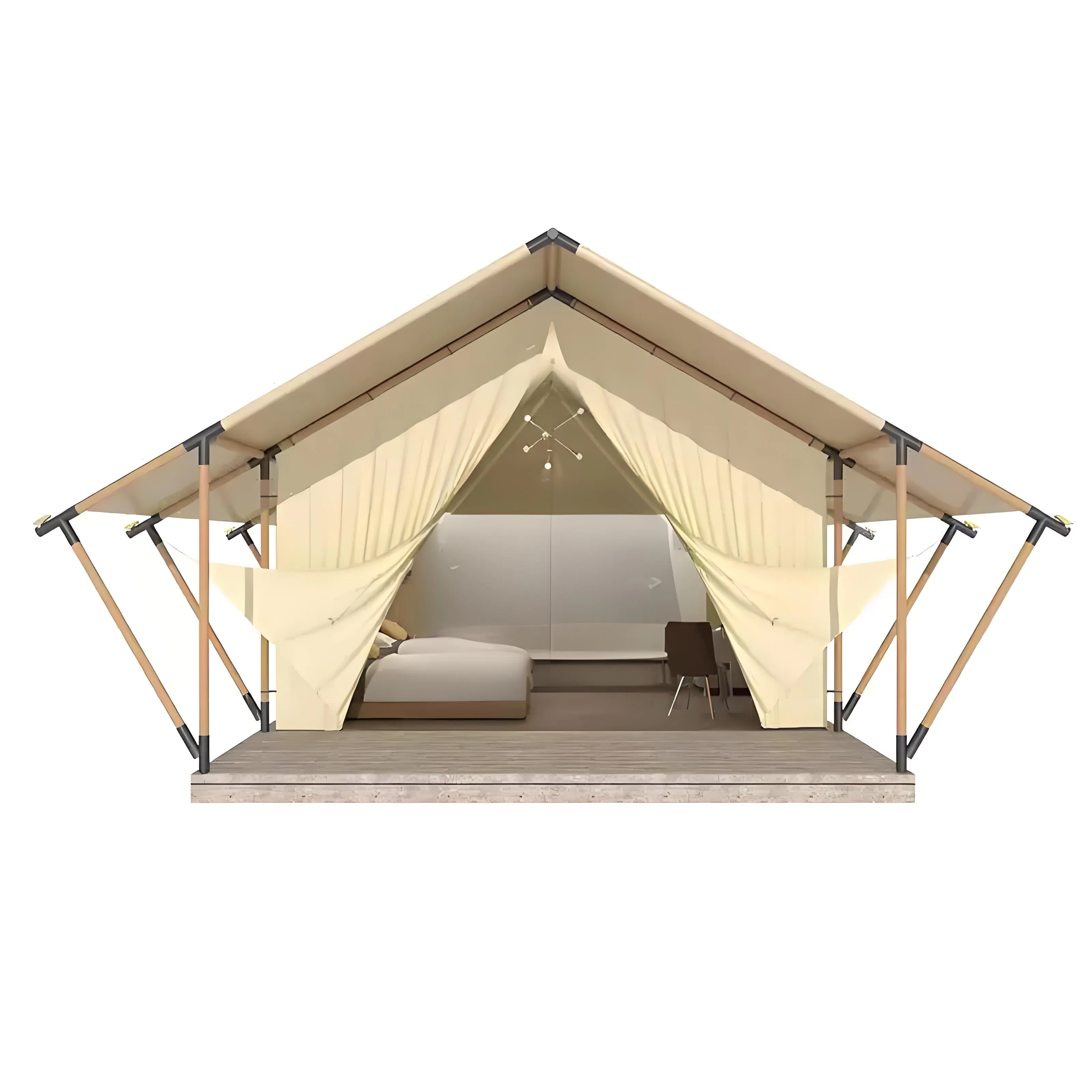 a Homestay Tent with a Sturdy Structure Made of Galvanized Steel Beams