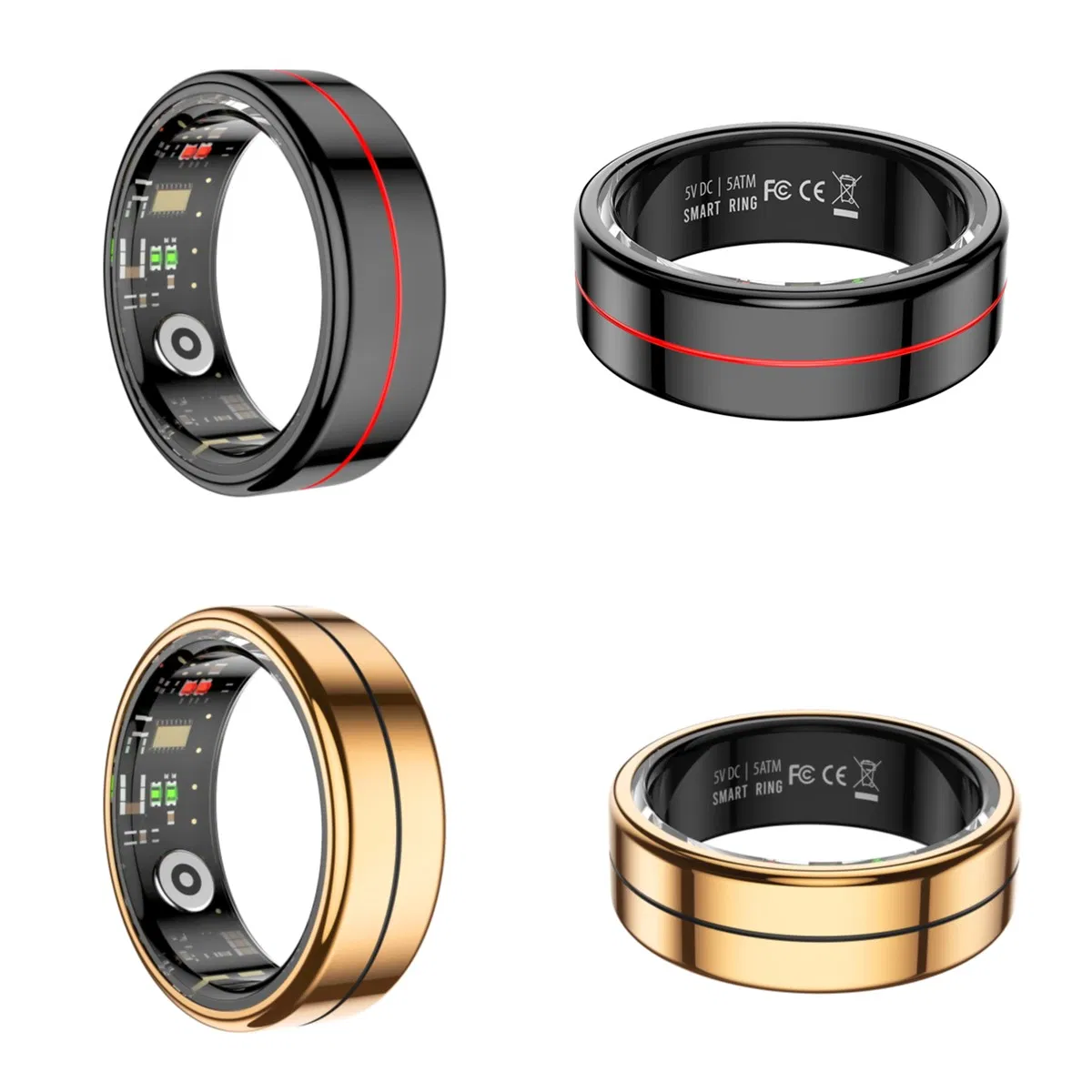 Outdoor Tracking Wellness Fitness Tracker APP Control Smart Sleek Tech Ring Sports Heart Rate Monitor