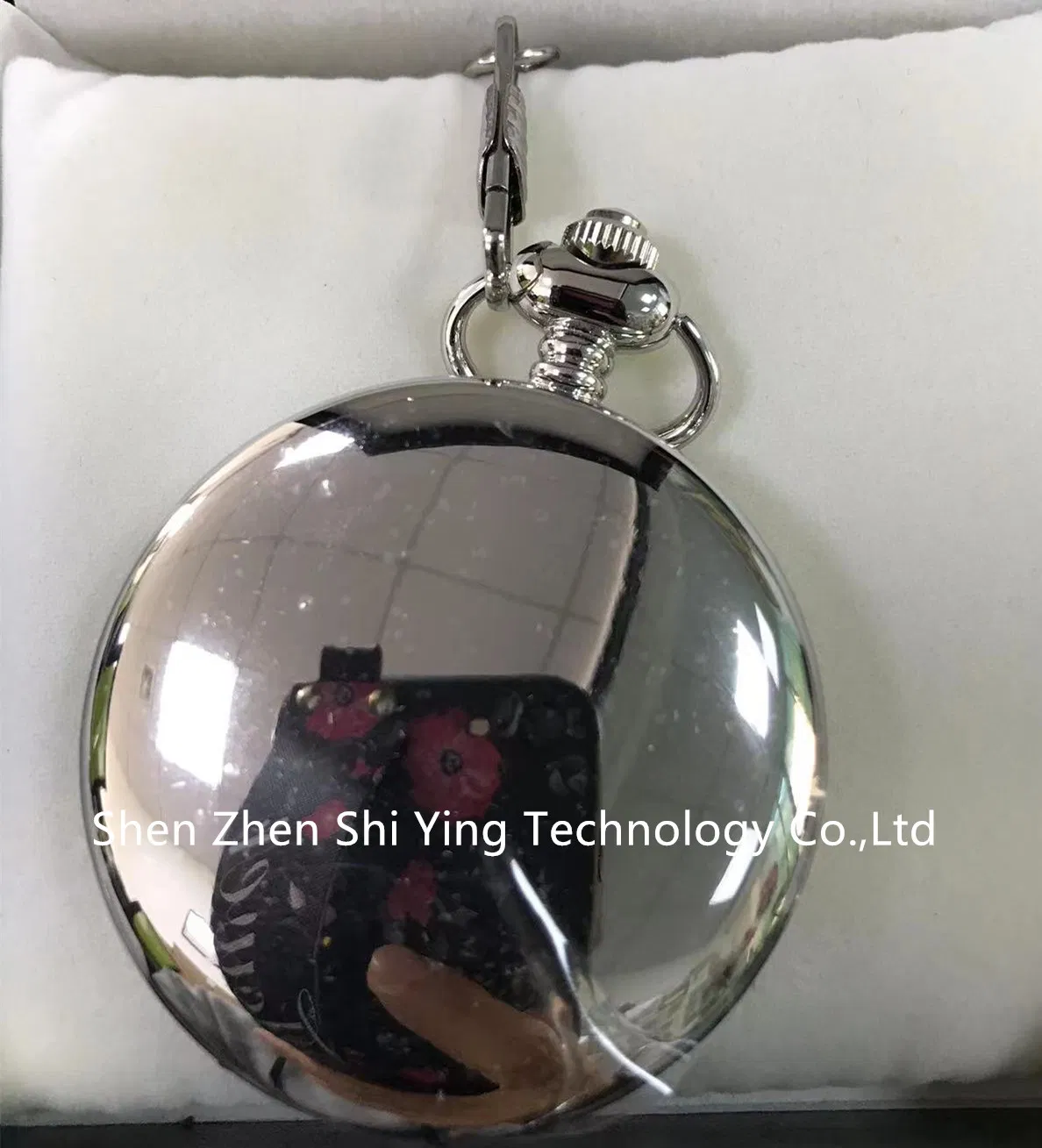 Custom Gold Plated Skeleton Mechanical Pocket Watch