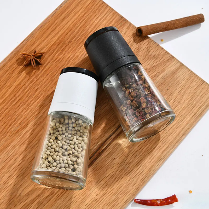 Hot Selling Adjustable Coarseness 6oz Refillable Pepper Salt Spice Mills Grinders with Ceramic Pepper Grinder