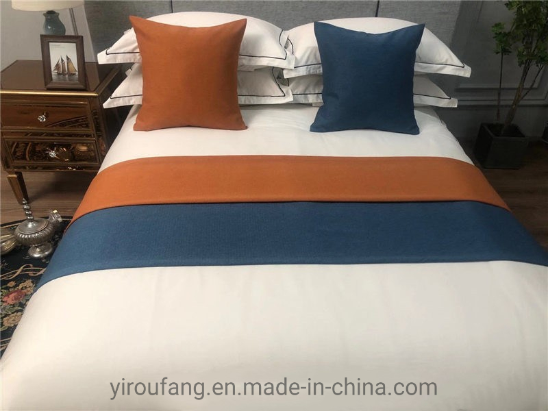 Five-Star Hotel Modern Simple Blue Stripe Twin Size Decorate Bed Flags