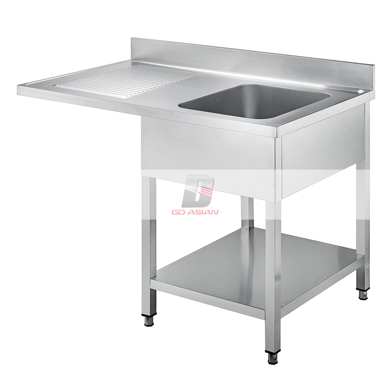 Left Sink L 1000mm H950mm Commercial Kitchen Equipment Stainless Steel Kitchen Dishwasher Sinks