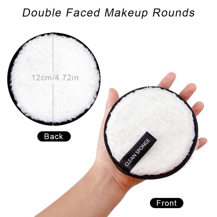 Custom Eco Friendly Reusable Microfibre Makeup Eraser Remover Washable Makeup Remover Pads