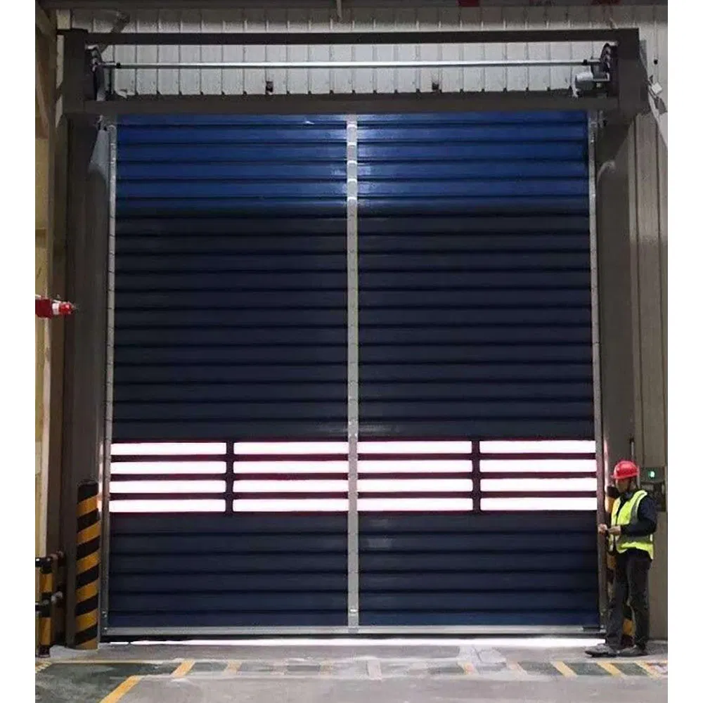 Commercial Thermal Insulated Burglar Proof Quick Performance Aluminum Spiral High Speed Garage Door
