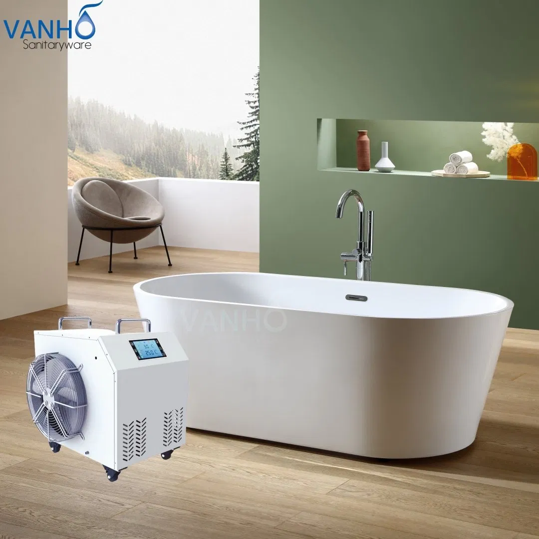 Indoor/Outdoor Chiller Machine Cold Plunge Freestanding Bathtub for Ice Bath