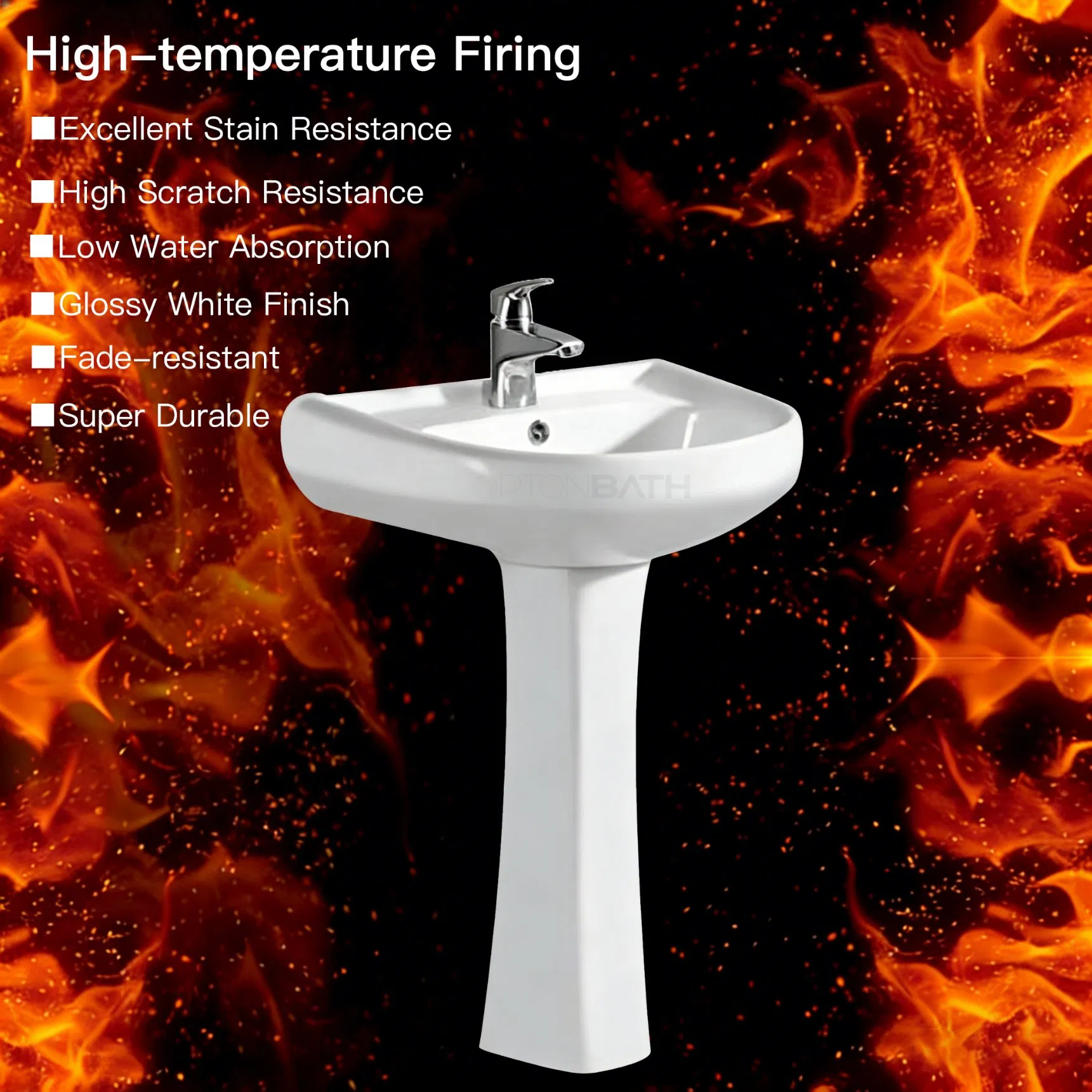 Керамическая раковина с пьедесталом Ortonbath Modern