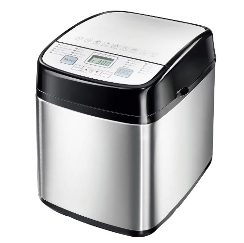 1.5lb Household Stainless Steel Programmable Bread Maker, Gluten Free Setting and Digital Touch Screen
