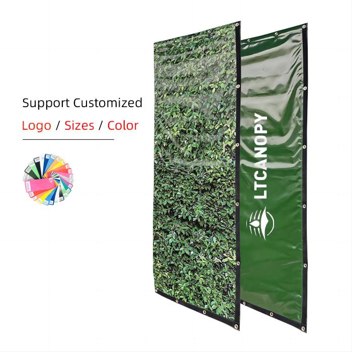 Litong Logo Printed PVC Mesh Coated Tarpaulin Control Decibel Sound Barrier From China Supplier